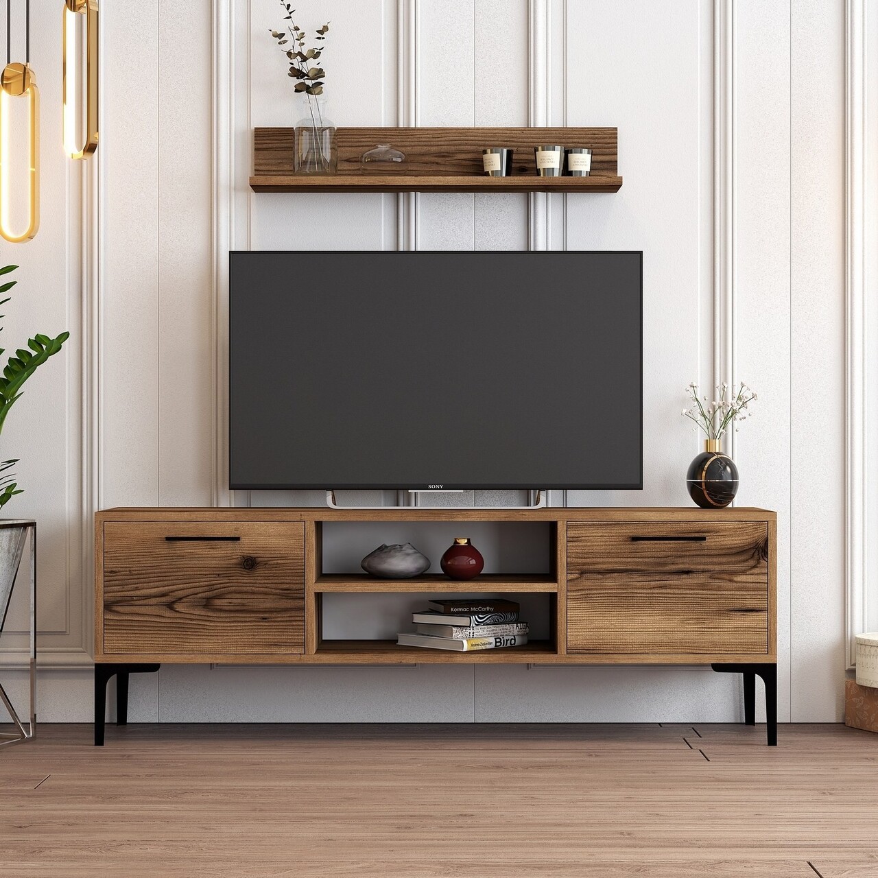 Comoda TV, Hanah Home, Riga, 140x48x30 cm, Maro - imagine 6